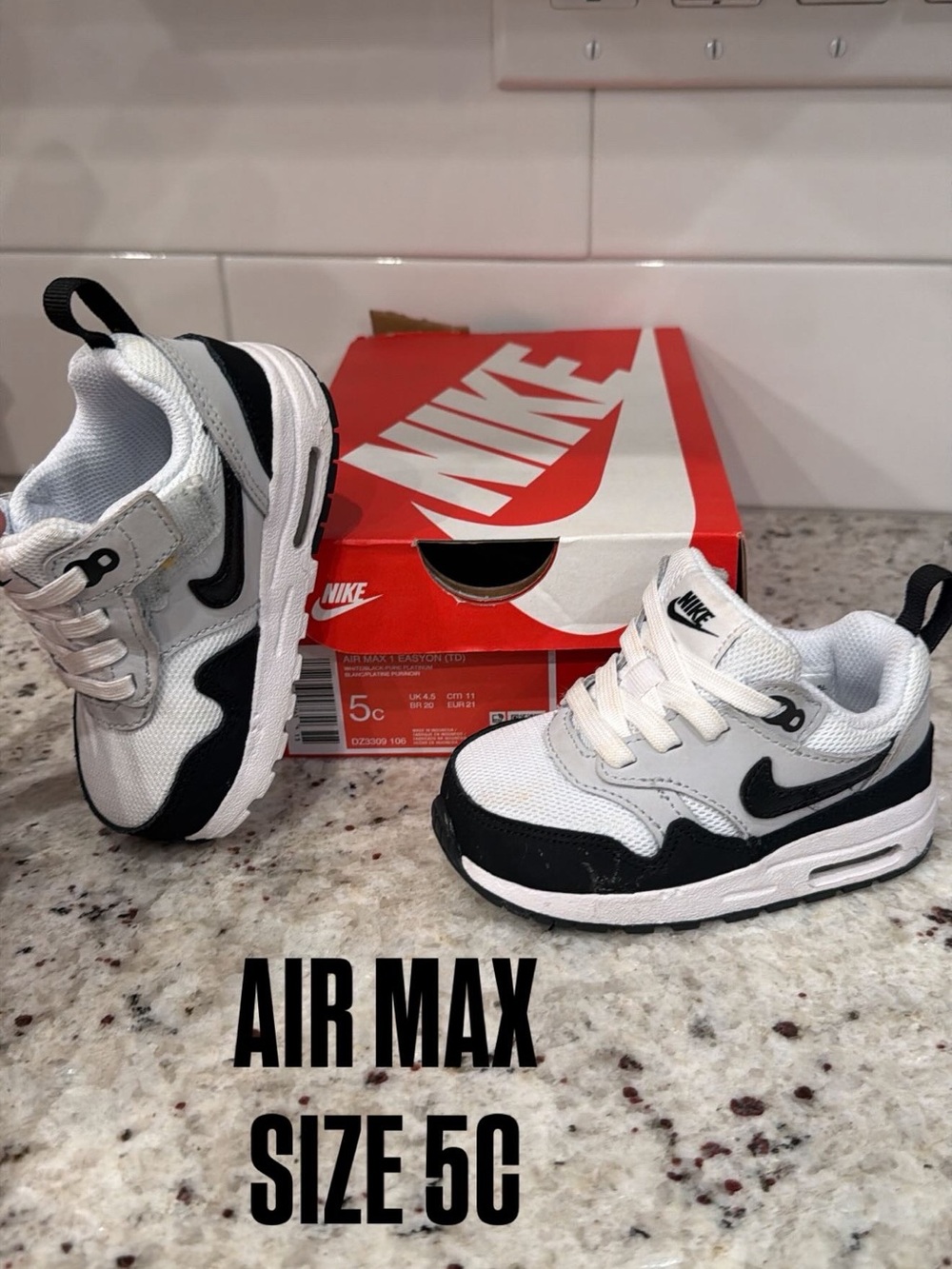 Nike Kids Air Max Toddlers' Sneakers - White & Black